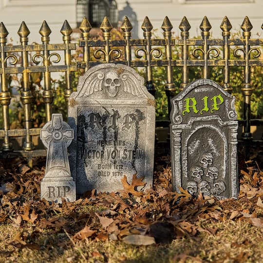 Michaels, RIP Skulls Tombstones, 3ct. by Ashland® – Category: Halloween Props